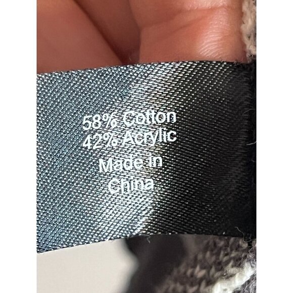 Lane Bryant Sweater Women 22 Gray Animal Print Safari Neutral Office Retro 80s - Picture 9 of 10